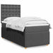Pat box spring cu saltea, gri închis, 80x200 cm, textil - WALTI WALTI