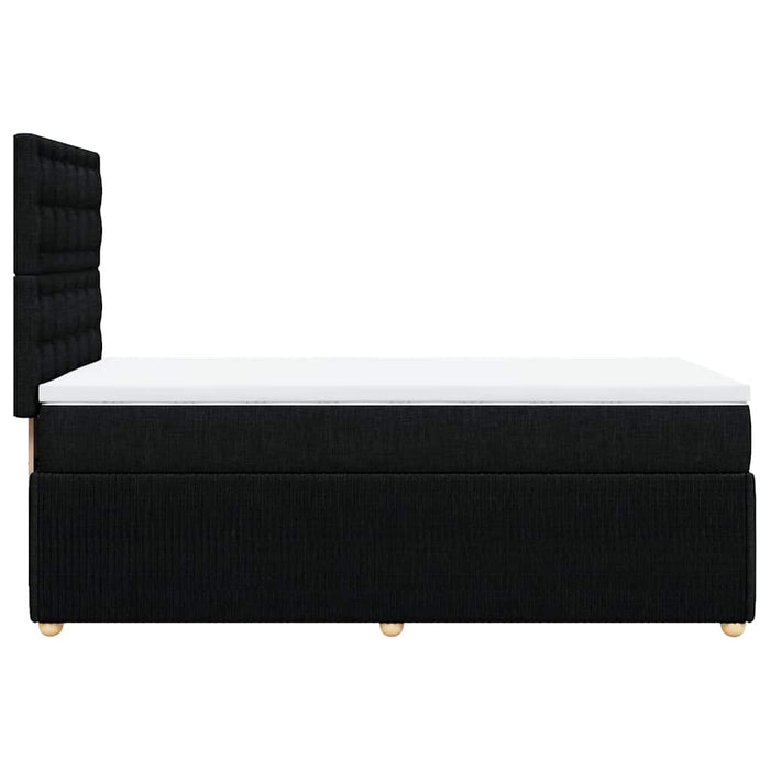 Pat box spring cu saltea, negru, 80x200 cm, textil - WALTI WALTI