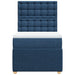 Pat box spring cu saltea, albastru, 80x200 cm, textil - WALTI WALTI