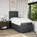 Pat box spring cu saltea, gri închis, 90x190 cm, textil - WALTI WALTI