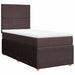 Pat box spring cu saltea, maro închis, 90x190 cm, textil - WALTI WALTI