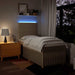 Pat box spring cu saltea, crem, 90x190 cm, textil - WALTI WALTI