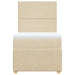 Pat box spring cu saltea, crem, 90x190 cm, textil - WALTI WALTI