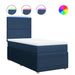 Pat box spring cu saltea, albastru, 90x190 cm, textil - WALTI WALTI