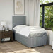 Pat box spring cu saltea, gri deschis, 90x190 cm, textil - WALTI WALTI