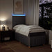 Pat box spring cu saltea, gri taupe, 90x190 cm, textil - WALTI WALTI