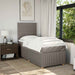 Pat box spring cu saltea, gri taupe, 90x190 cm, textil - WALTI WALTI