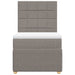 Pat box spring cu saltea, gri taupe, 90x190 cm, textil - WALTI WALTI
