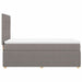 Pat box spring cu saltea, gri taupe, 90x190 cm, textil - WALTI WALTI