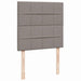 Pat box spring cu saltea, gri taupe, 90x190 cm, textil - WALTI WALTI