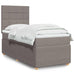 Pat box spring cu saltea, gri taupe, 90x190 cm, textil - WALTI WALTI