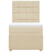 Pat box spring cu saltea, crem, 90x190 cm, textil - WALTI WALTI
