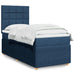 Pat box spring cu saltea, albastru, 90x190 cm, textil - WALTI WALTI