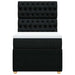 Pat box spring cu saltea, negru, 90x190 cm, textil - WALTI WALTI
