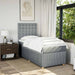 Pat box spring cu saltea, gri deschis, 90x190 cm, textil - WALTI WALTI