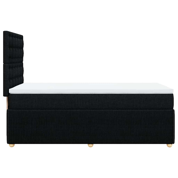 Pat box spring cu saltea, negru, 90x190 cm, textil - WALTI WALTI