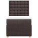 Pat box spring cu saltea, maro închis, 90x190 cm, textil - WALTI WALTI