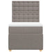Pat box spring cu saltea, gri taupe, 90x190 cm, textil - WALTI WALTI