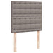 Pat box spring cu saltea, gri taupe, 90x190 cm, textil - WALTI WALTI