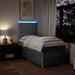 Pat box spring cu saltea, gri deschis, 90x200 cm, textil - WALTI WALTI