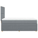 Pat box spring cu saltea, gri deschis, 90x200 cm, textil - WALTI WALTI