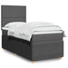 Pat box spring cu saltea, gri închis, 90x200 cm, textil - WALTI WALTI