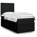 Pat box spring cu saltea, negru, 90x200 cm, textil - WALTI WALTI