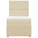 Pat box spring cu saltea, crem, 90x200 cm, textil - WALTI WALTI