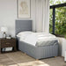 Pat box spring cu saltea, gri deschis, 90x200 cm, textil - WALTI WALTI