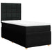 Pat box spring cu saltea, negru, 90x200 cm, textil - WALTI WALTI