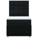 Pat box spring cu saltea, negru, 90x200 cm, textil - WALTI WALTI