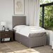 Pat box spring cu saltea, gri taupe, 90x200 cm, textil - WALTI WALTI