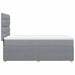 Pat box spring cu saltea, gri deschis, 90x200 cm, textil - WALTI WALTI
