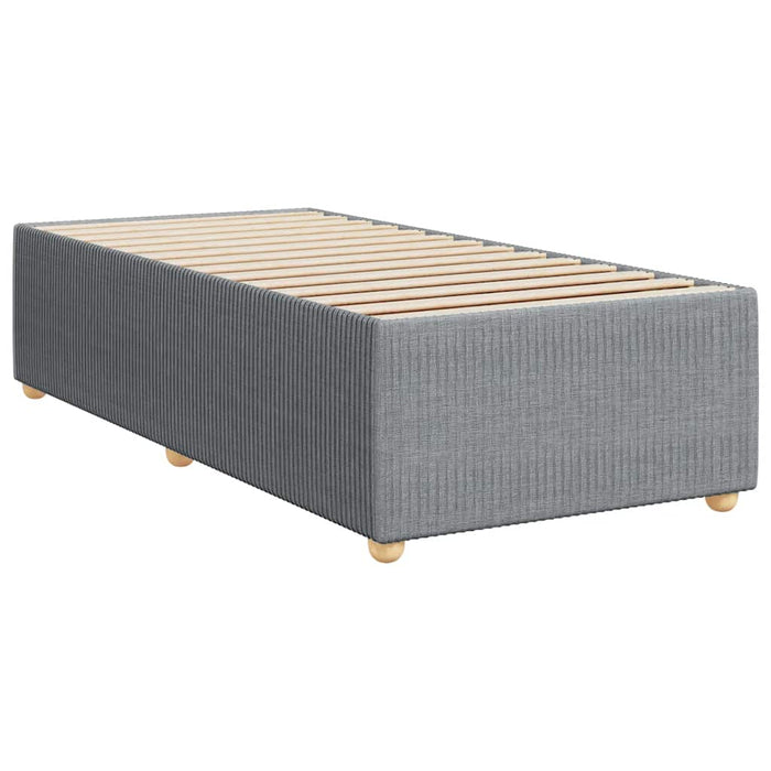 Pat box spring cu saltea, gri deschis, 90x200 cm, textil - WALTI WALTI