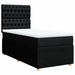Pat box spring cu saltea, negru, 90x200 cm, textil - WALTI WALTI
