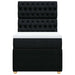 Pat box spring cu saltea, negru, 90x200 cm, textil - WALTI WALTI
