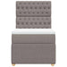 Pat box spring cu saltea, gri taupe, 90x200 cm, textil - WALTI WALTI