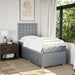 Pat box spring cu saltea, gri deschis, 90x200 cm, textil - WALTI WALTI