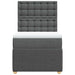 Pat box spring cu saltea, gri închis, 90x200 cm, textil - WALTI WALTI