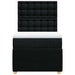 Pat box spring cu saltea, negru, 90x200 cm, textil - WALTI WALTI