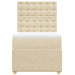 Pat box spring cu saltea, crem, 90x200 cm, textil - WALTI WALTI