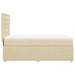 Pat box spring cu saltea, crem, 90x200 cm, textil - WALTI WALTI