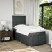 Pat box spring cu saltea, gri închis, 100x200 cm, textil - WALTI WALTI