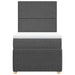 Pat box spring cu saltea, gri închis, 100x200 cm, textil - WALTI WALTI
