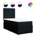 Pat box spring cu saltea, negru, 100x200 cm, textil - WALTI WALTI