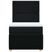 Pat box spring cu saltea, negru, 100x200 cm, textil - WALTI WALTI