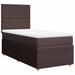 Pat box spring cu saltea, maro închis, 100x200 cm, textil - WALTI WALTI