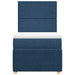 Pat box spring cu saltea, albastru, 100x200 cm, textil - WALTI WALTI
