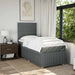 Pat box spring cu saltea, gri închis, 100x200 cm, textil - WALTI WALTI