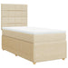Pat box spring cu saltea, crem, 100x200 cm, textil - WALTI WALTI